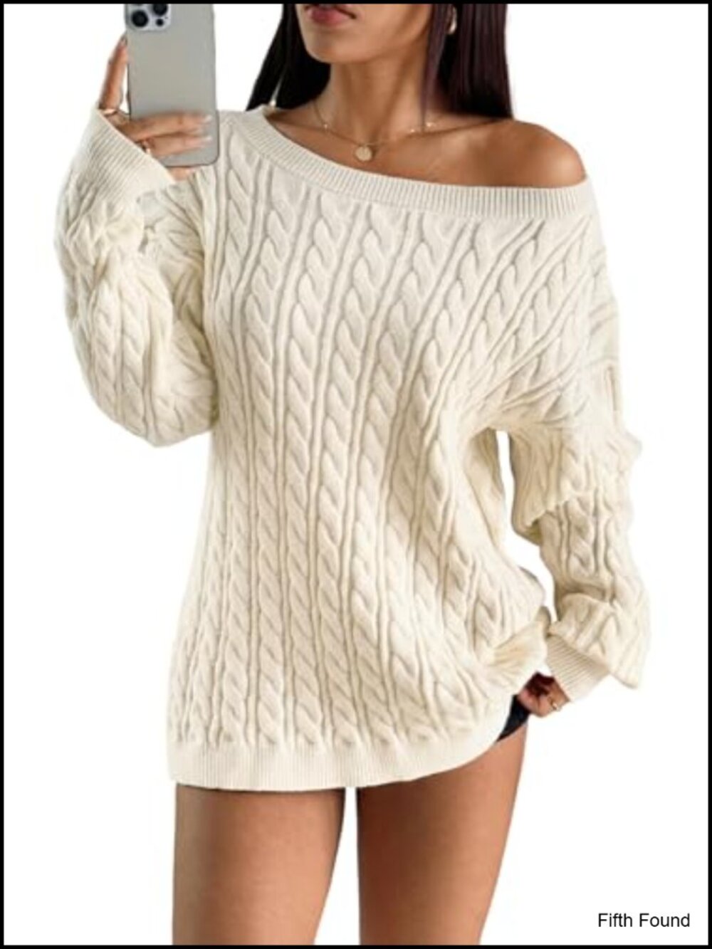 Oversized Cable Knit Sweater Ribbed Crew Neck Pullover Fall Winter